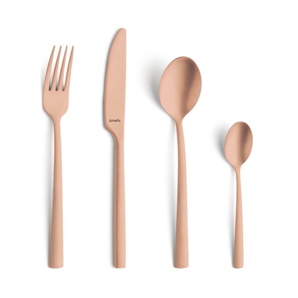 Amefa - Stonewash PVD Copper 16-pc set in trend box - copper Amefa