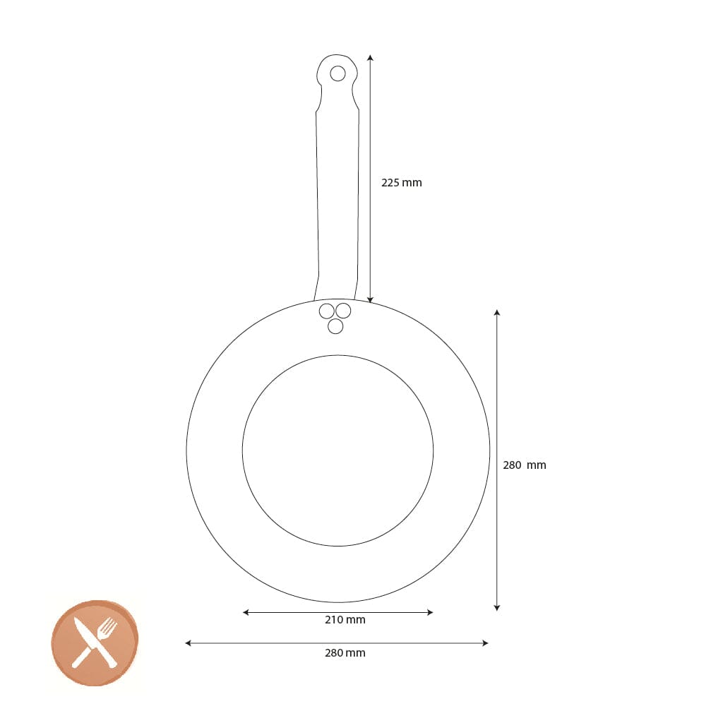 DeBuyer - Koekenpan Mineral B 28cm Koekenpan DeBuyer
