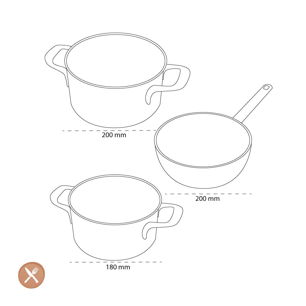 Demeyere - Atlantis 7 Startset 3-delig Pannenset Demeyere