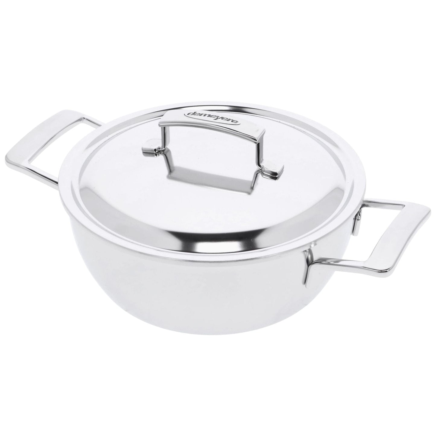 Demeyere - Silver 7 Conische sudderpan 28 cm met dubbelwandig deksel Braadpan Demeyere