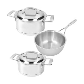 Demeyere - Silver 7 Pan Set 3-piece Demeyere - Silver 7 Pannenset 3-delig Pannenset Demeyere