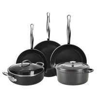 GreenPan - Barcelona Pro XL 6-delige Pannenset 20/28/30/28/28 cm - 2 koekenpannen + stoofpan met deksel + wokpan + braadpan Pannenset GreenPan