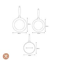 Ensemble de cuisine GreenPan - Geneva 4 pièces 24/24/28 cm - poêle à frire + casserole avec couvercle + wok