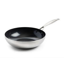 Green Pan - Geneva Wok with ceramic non-stick coating 28cm GreenPan - Geneva Wok met keramische antiaanbaklaag 28cm Wokpan GreenPan