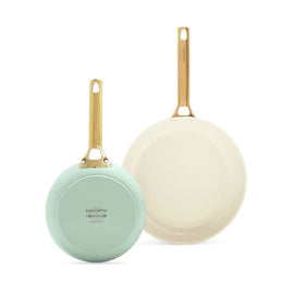 GreenPan - Padova Mint Green 2-piece pan set with ceramic non-stick coating 20/26 cm GreenPan - Padova Mint Green 2-delige pannenset met keramische antiaanbaklaag 20/26 cm Pannenset GreenPan