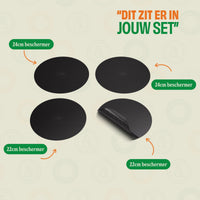 Cook & Pan - Taupe of Mind Induction Hob Protector Set - 4 Pack