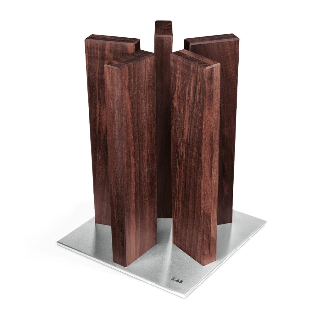 Kai Shun - ''Stonehenge'' Messenblok, Edelstaal/Walnoot Messenblok Kai Shun