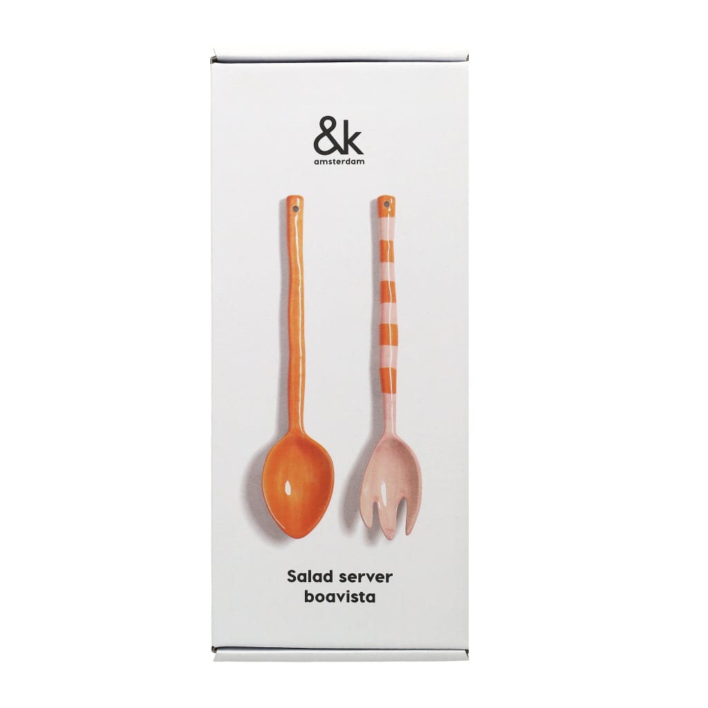 &Klevering - Saladebestek boavista gestreept Slabestek &Klevering