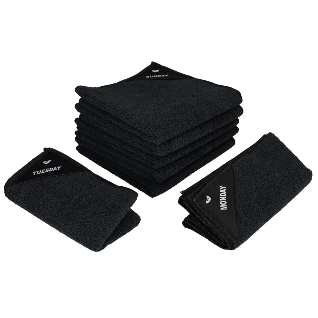 Klud - Microvezel Vaatdoekjes 7 stuks - Zwart Klud