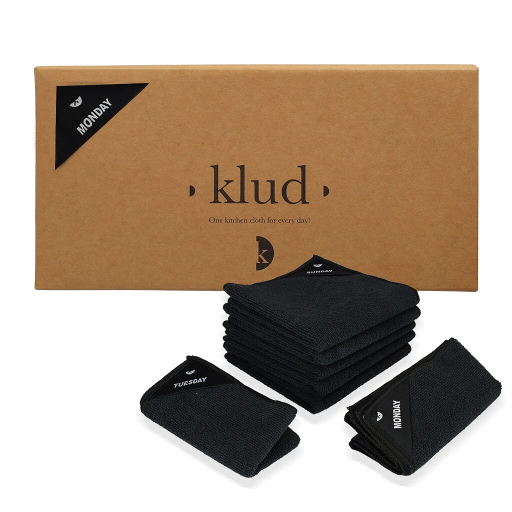 Klud - Microvezel Vaatdoekjes 7 stuks - Zwart Klud