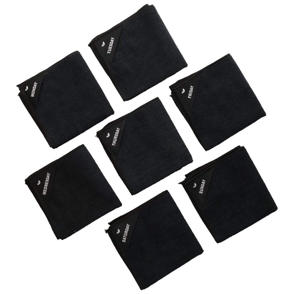 Klud - Microvezel Vaatdoekjes 7 stuks - Zwart Klud