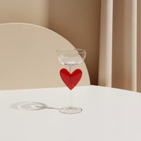 Lepelclub - Campagne Coupe - Hart - Rood Champagne glazen LepelClub
