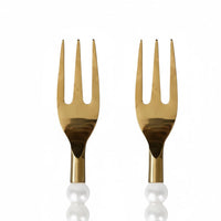 Lepelclub - Fourchettes à pâtisserie - Perle - Lot de 2 LepelClub