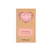 Lepelclub - Glazen Lepels - Hart - Roze LepelClub