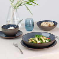 Medard de Noblat - Feeling Indigo - Gourmet plate 24.5 cm (set of 6) Gourmetbord Medard de Noblat