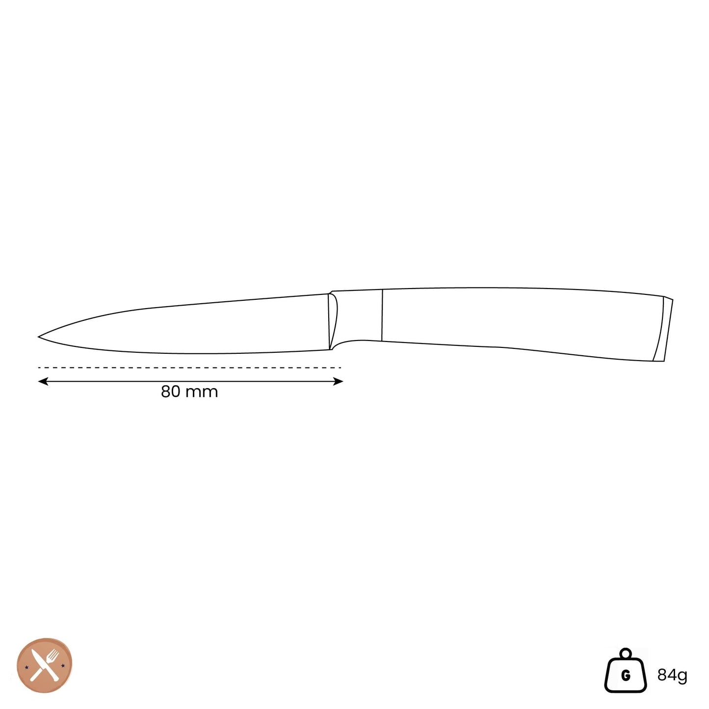 Shinrai Japan - Hammered RVS Schilmes 8 cm Schilmes Shinrai Japan