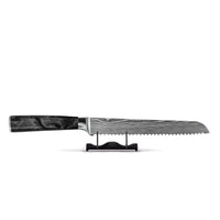 Couteau à pain Shinrai Knives - Onyx époxy imprimé Damas, 20 cm