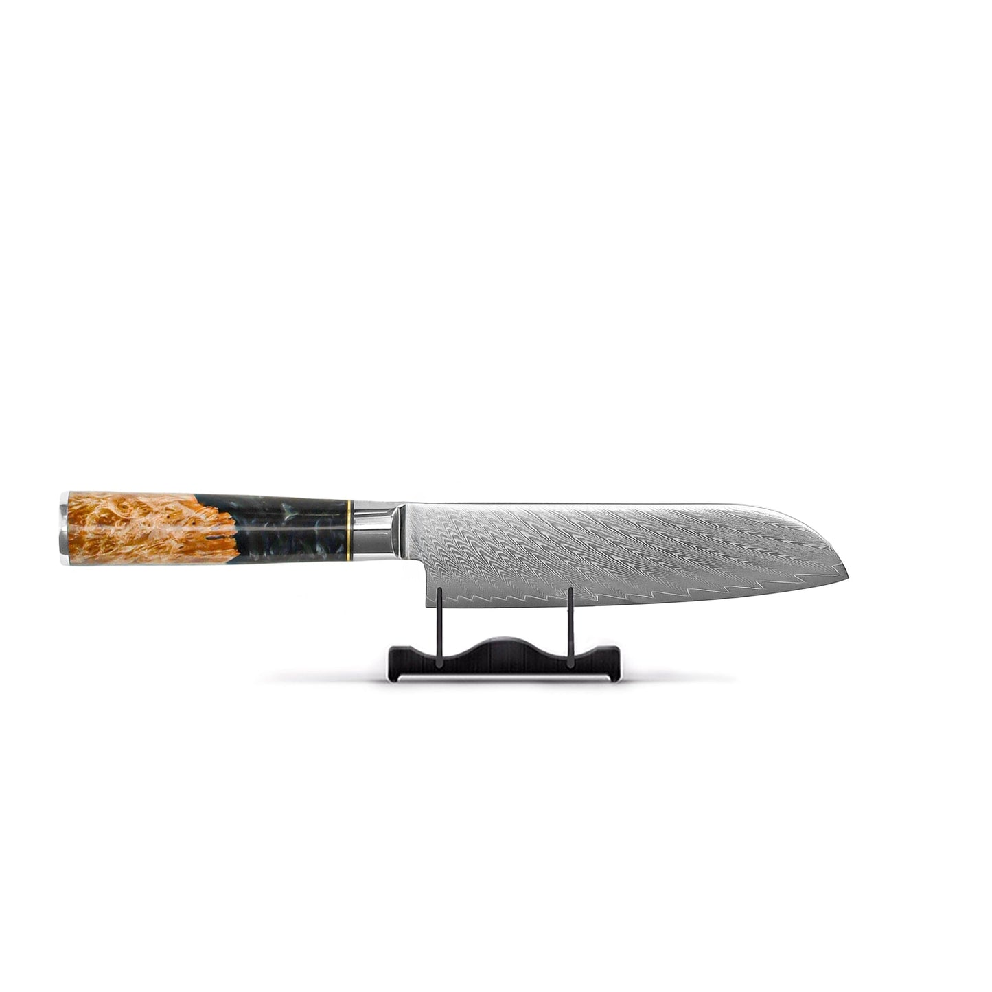 Shinrai Knives - Epoxy Onyx 6-delige Messenset + Messenblok Cito dubbelzijdig Messenset met blok Shinrai Knives