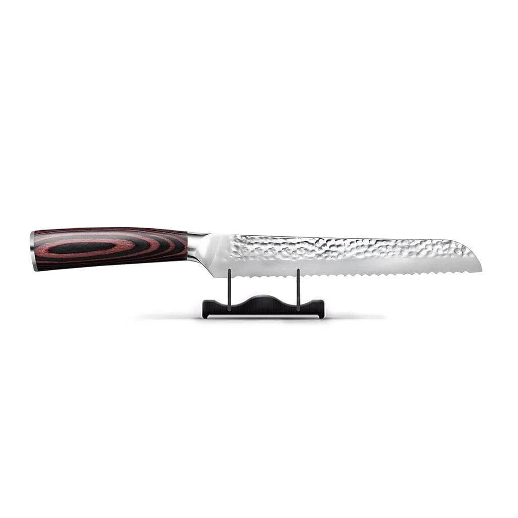 Shinrai Knives - Hammered RVS 4-delige Messenset - Koksmes + Broodmes + Nakiri + Schilmes Messenset Shinrai Knives