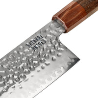Couteaux Shinrai - Kigami Exclusive Damascus 5 pièces - Couteau de chef + Couteau à pain + Nakiri + Couteau de bureau + Couteau d'office Ensemble de couteaux Shinrai Knives