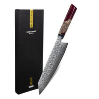 Couteaux Shinrai - Rubis Octogone Damas Kiritsuke 23 cm - Couteau Kiritsuke Édition Spéciale Couteaux Shinrai