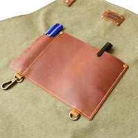 Shinrai Knives - Schort Hoogwaardig Canvas & Leer Groen Schort Shinrai Knives