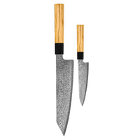 Couteaux Shinrai - Coffret de 2 couteaux damas Takumi Kaza - Kiritsuke + couteau d'office