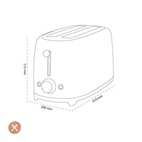 Smeg - Broodroosters | Crème | Jaren 50 | Toaster 2x4 Broodrooster Smeg