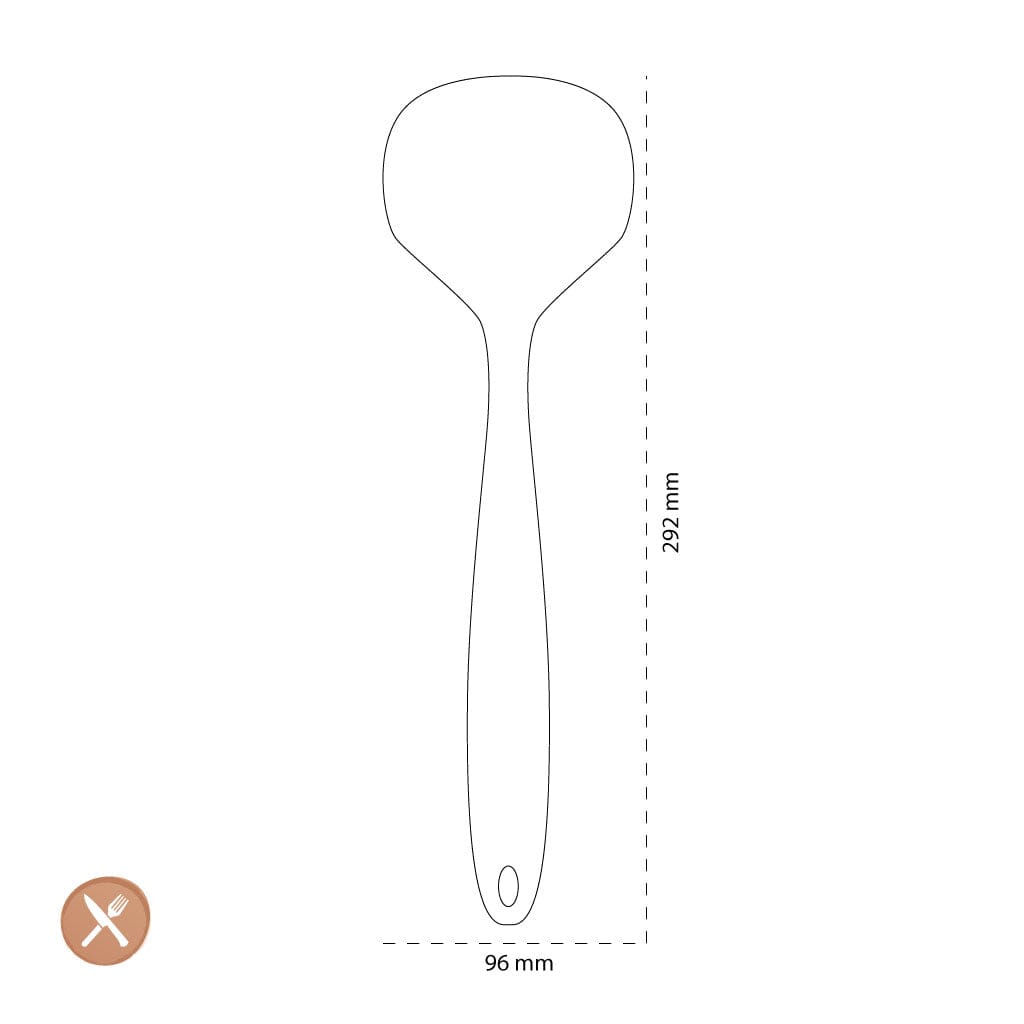 Tools2Cook - Siliconen Wok-/opscheplepel Nutmeg Grey Opscheplepel Tools2Cook