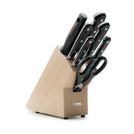 Wusthof - Ensemble de couteaux classique 7 pièces avec bloc de bois de hêtre Bezig met laden...