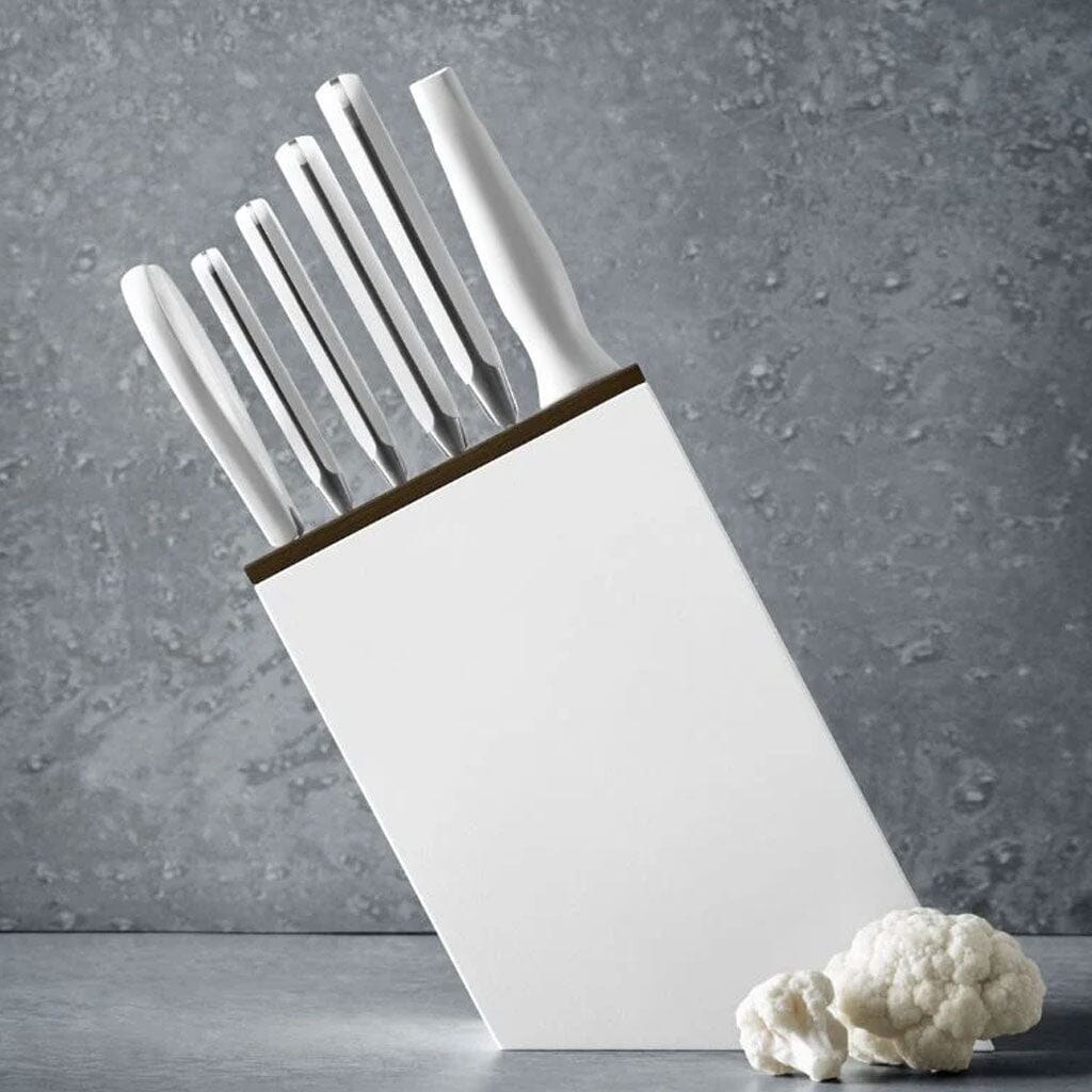 Wusthof - Classic Messenset 6-delig met Santoku Wit met blok Messenset met blok Wusthof