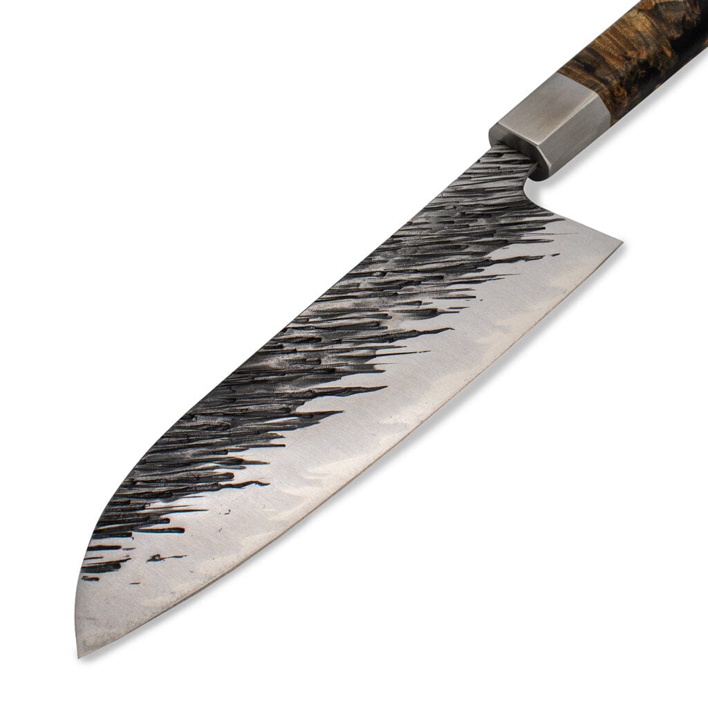 Ame - Japanse Santoku Rain Pattern 18 cm Santoku mes Satake