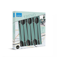 Amefa - Black Matt PVD 6 Iced Teaspoons in trend box - black Amefa