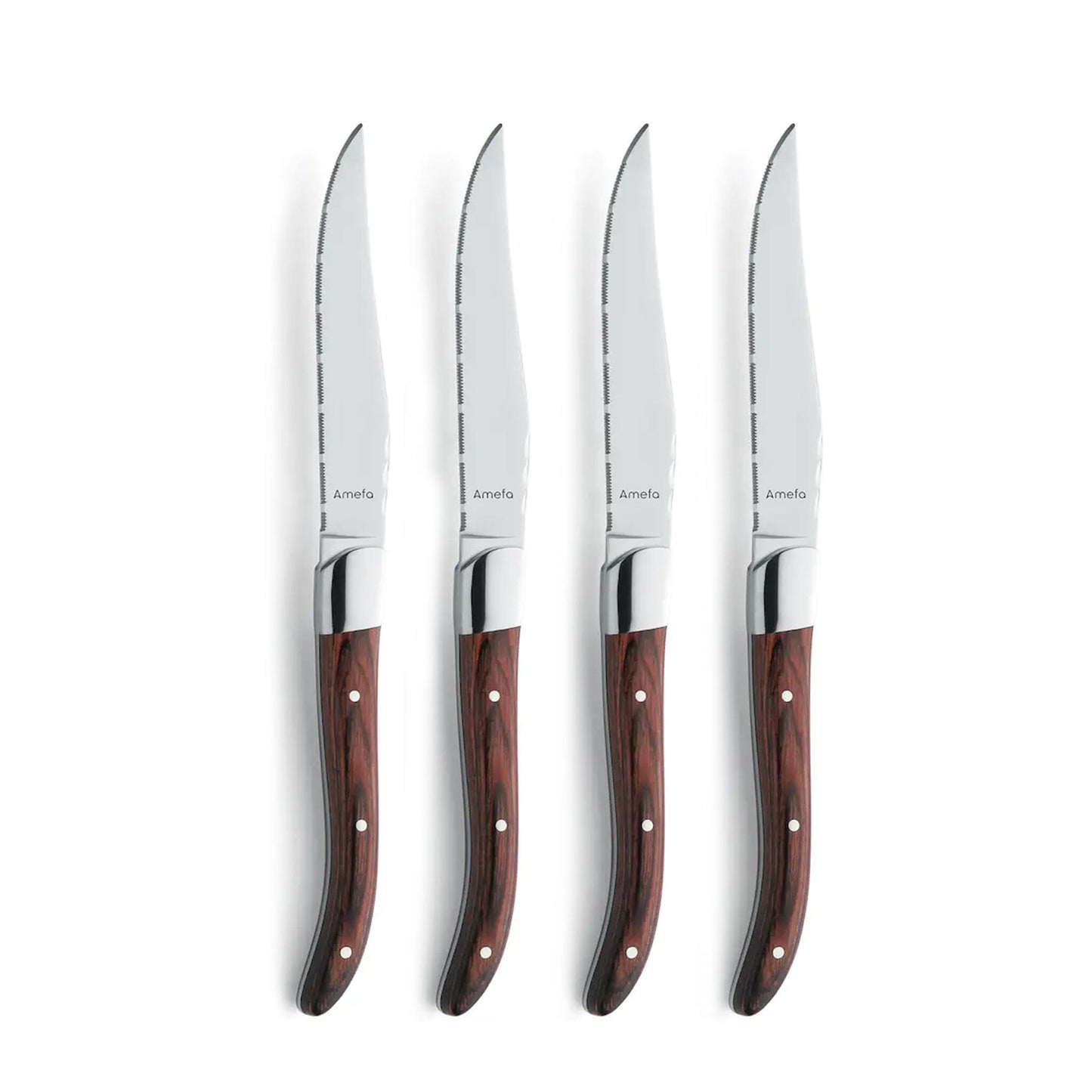 Amefa - Royal Steak 4 Steakmessen - Maroon Brown Bestekset Amefa