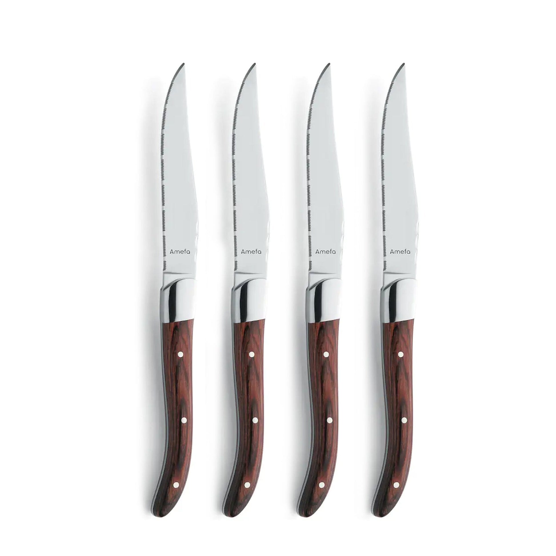 Amefa - Royal Steak 4 Steakmessen - Maroon Brown Bestekset Amefa