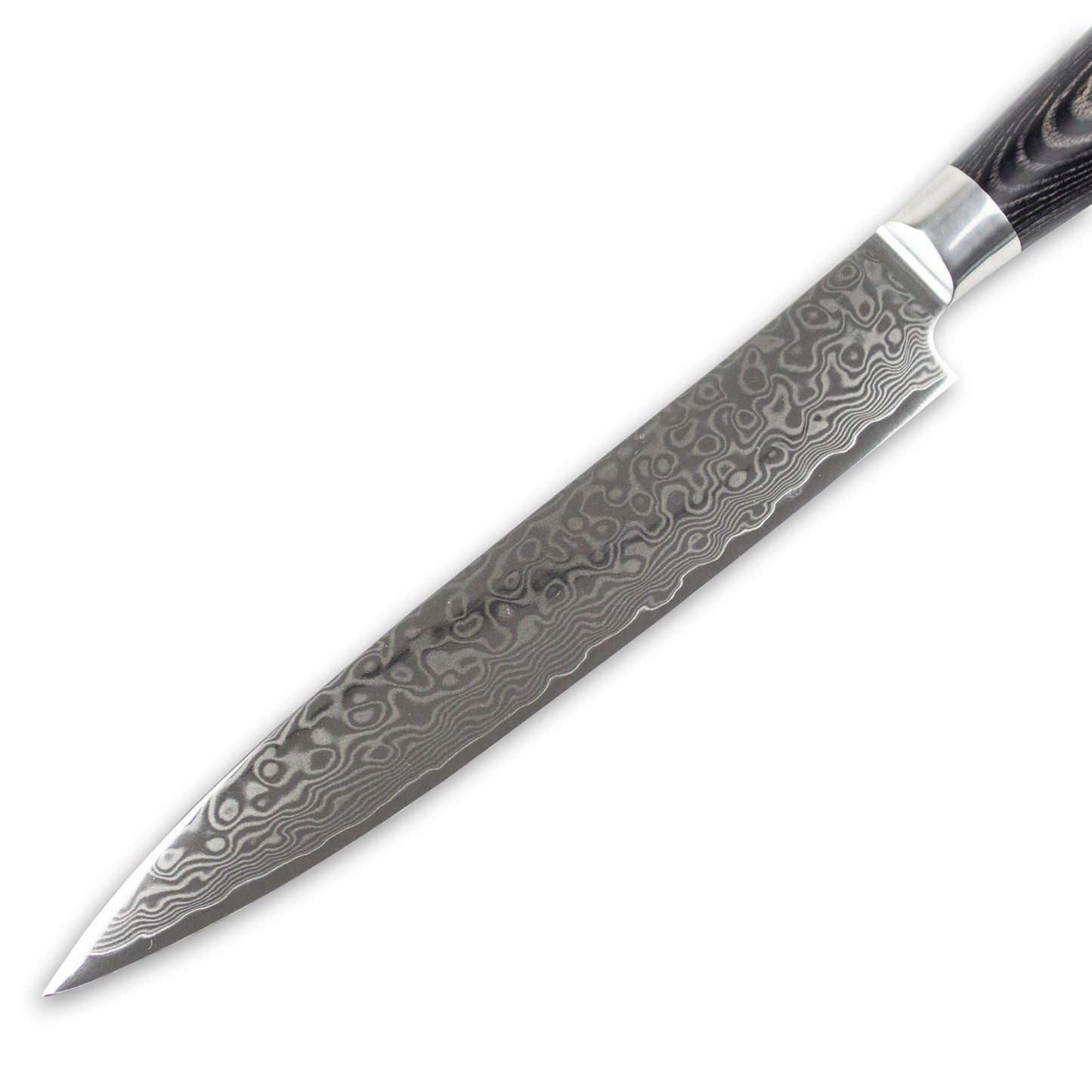 Damast Pakka Wood - Damascus Vleesmes 20 cm Keukenmessen Shinrai Japan