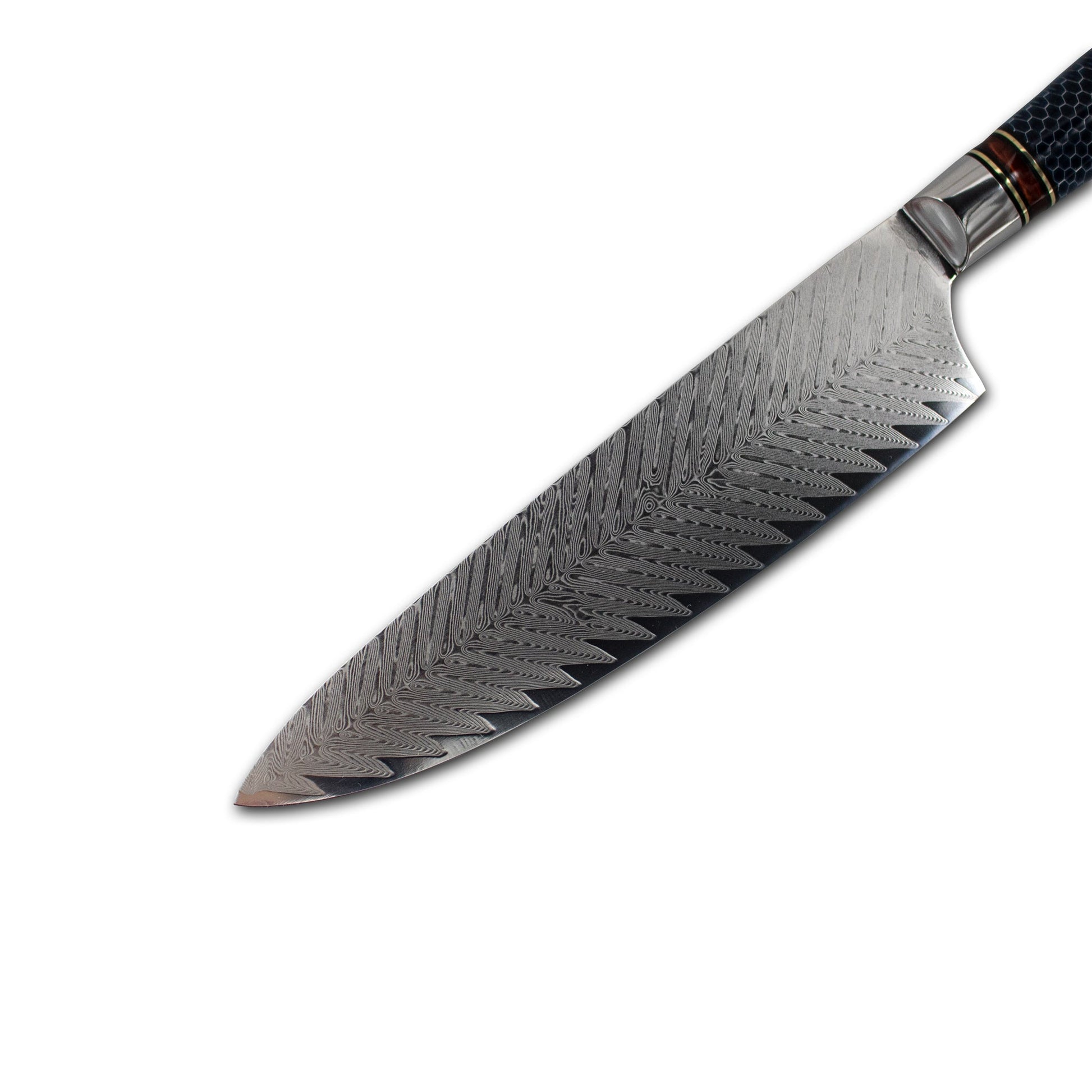 Dragonfire Micarta Jewels - Damascus Koksmes 20 cm - Special Edition Shinrai Japan