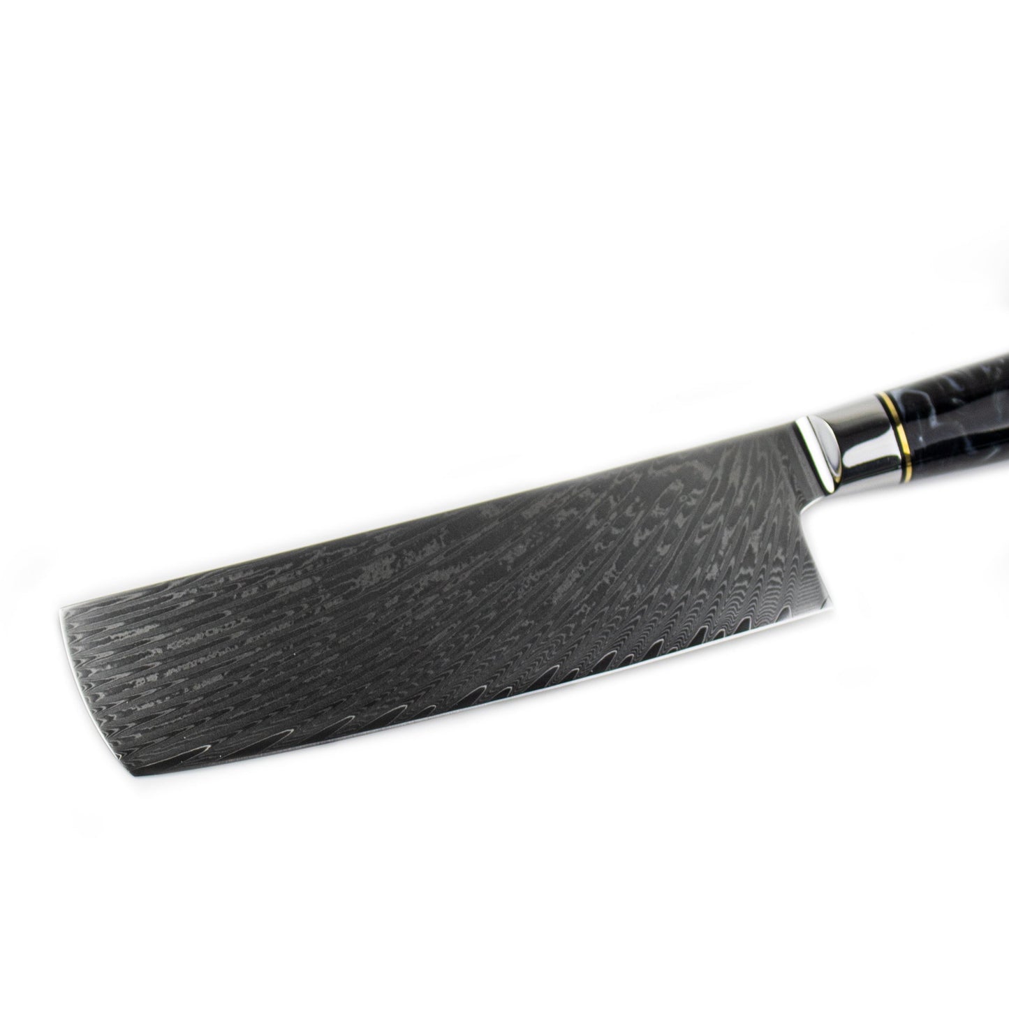 Epoxy Onyx Damascus Nakiri 18 cm Shinrai Japan