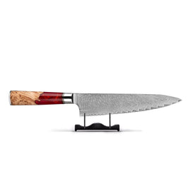 Shinrai Knives - Epoxy Ruby Damascus Chef's Knife 20 cm Epoxy Ruby - Damascus Koksmes 20 cm Shinrai Japan