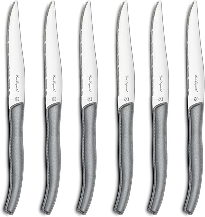 Lou Laguiole - 6-pc steak knives in grey block - grey Steakmes Lou Laguiole