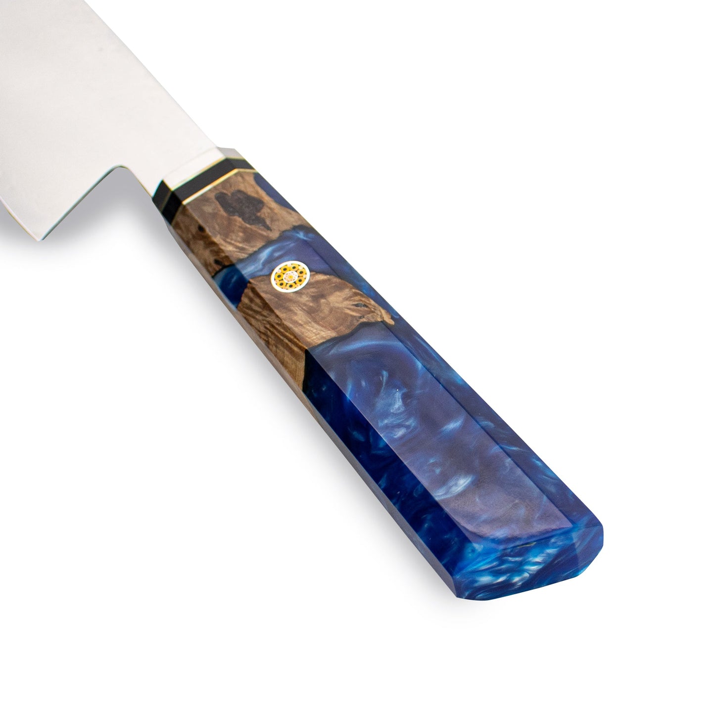 Sapphire Octagon Damascus Kiritsuke 23 cm - Special Edition Keukenmessen Shinrai Japan