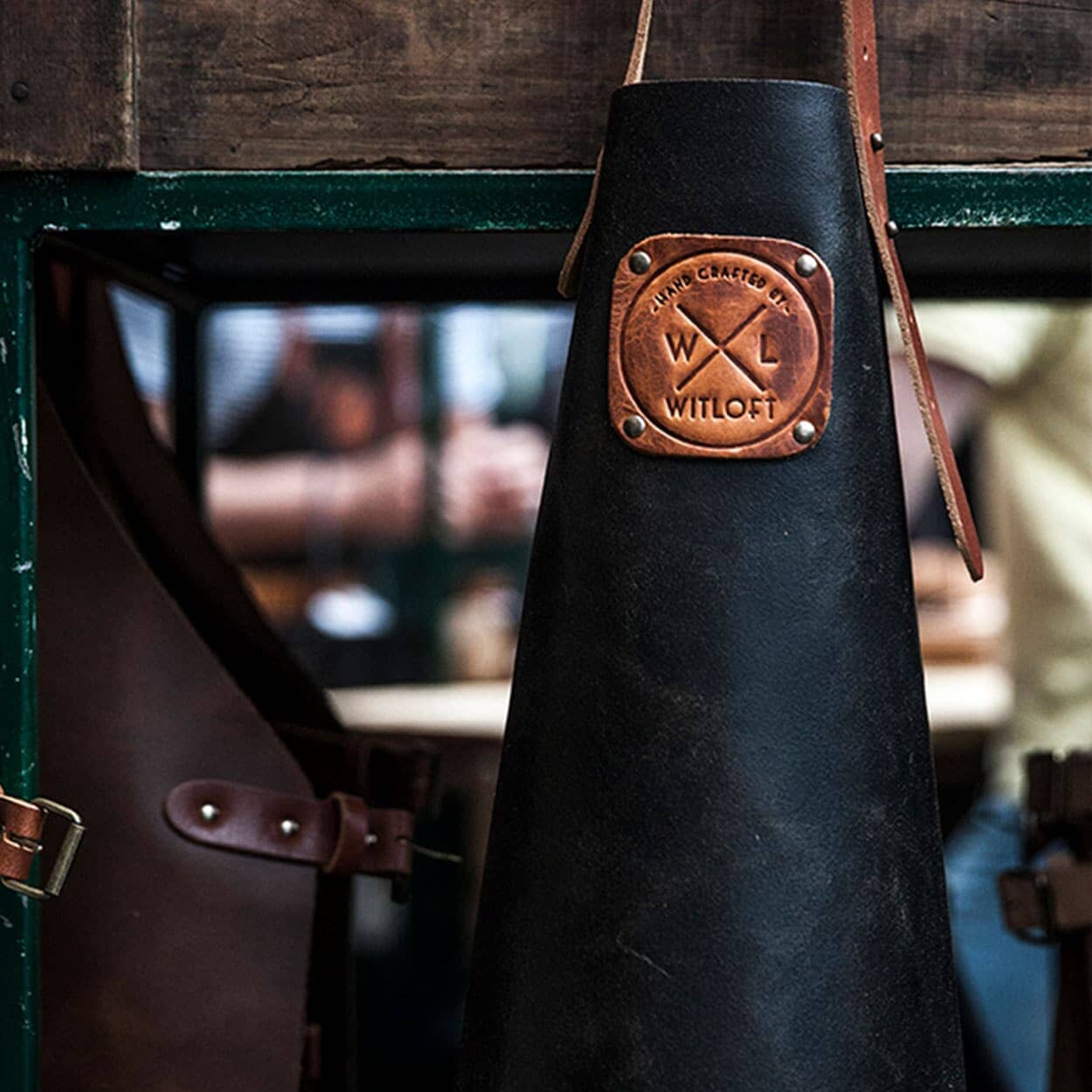 Witloft - Classic Leren Schort XXL Donkerbruin Schort leer Witloft