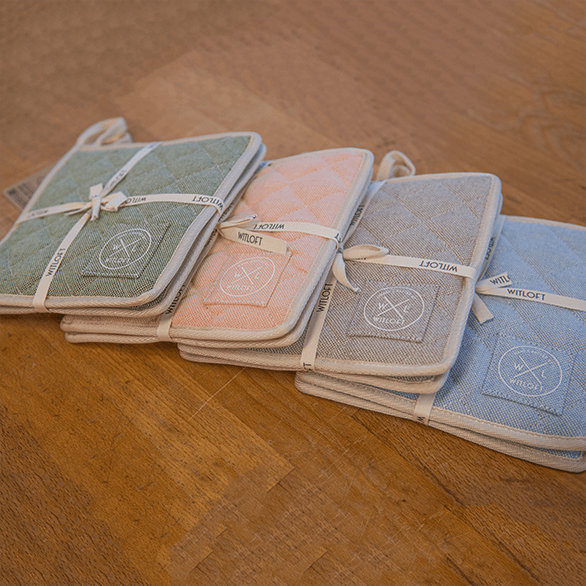 Witloft - Gerecycled Katoen Pannenlappen (2 st.) - Pistache Pannenlappen Witloft