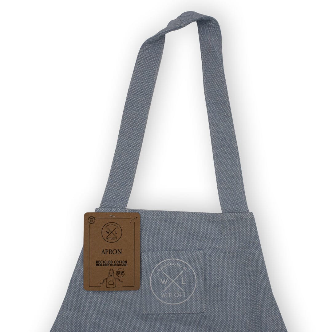 Witloft - Gerecycled Katoen Schort - Hemelblauw Schort katoen Witloft