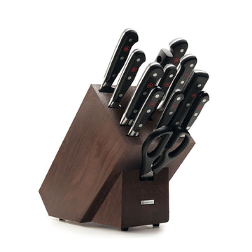 Wusthof - Classic Knife Set 12-piece with brown block