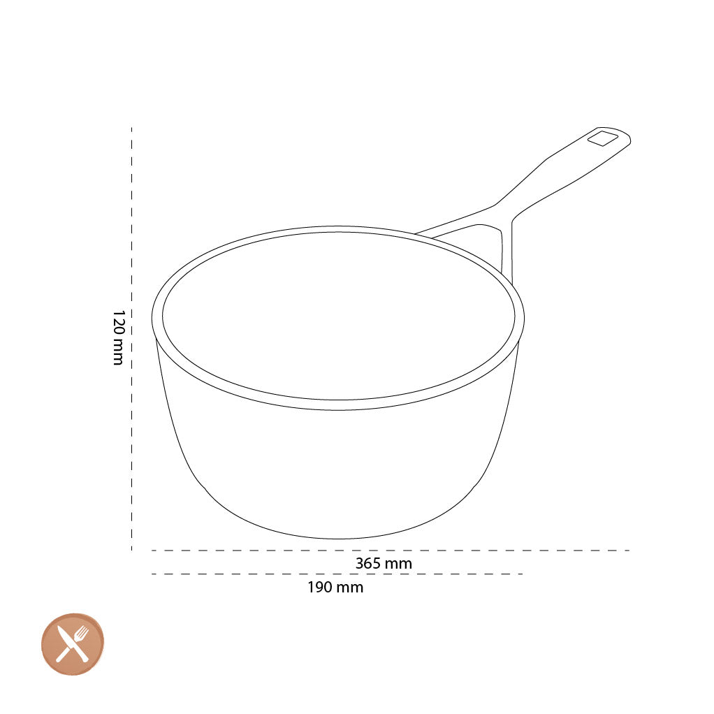 Demeyere - Casserole Alu Pro 5 Ceraforce sans couvercle 18 cm