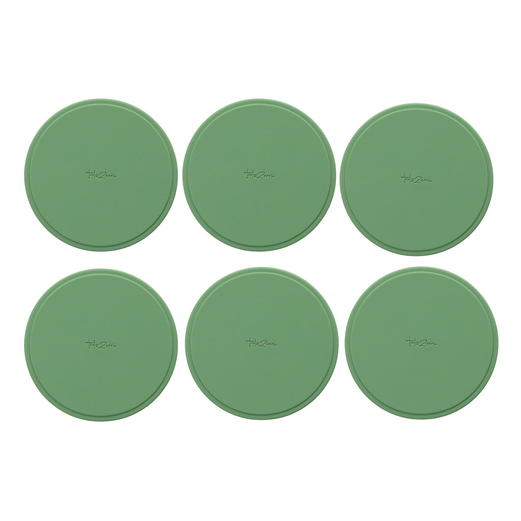 Tools2Cook - Silicone Coaster Set (7 pieces) Sage Green