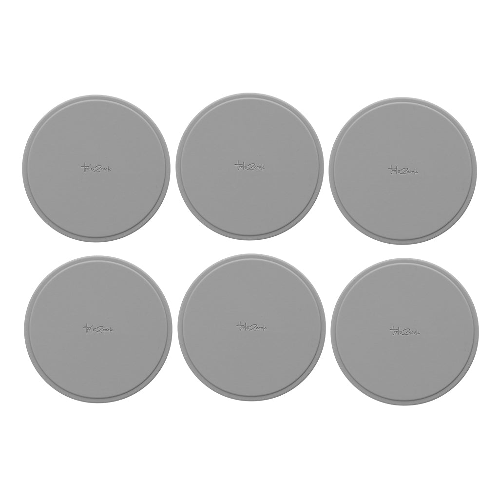 Tools2Cook - Silicone Coaster Set (7 pieces) Nutmeg Gray