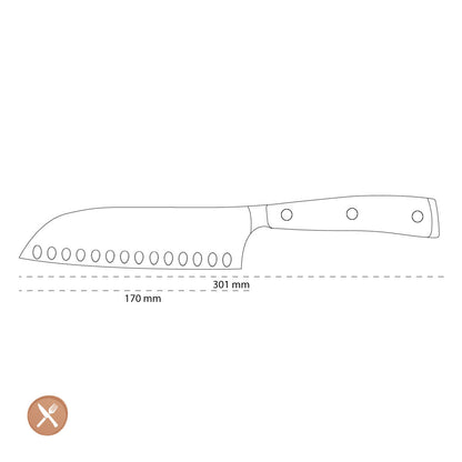 Wüsthof - Ikon Santoku classique avec fossettes 17 cm