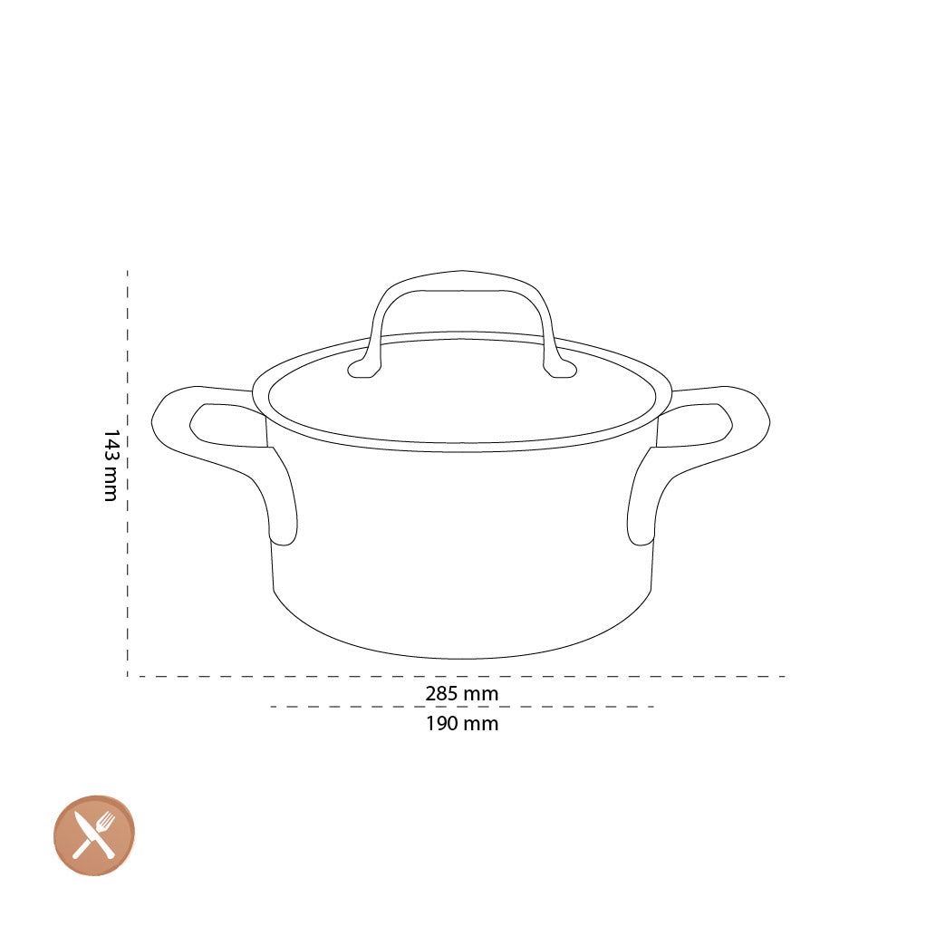 Demeyere - Atlantis 7 Cooking pan with lid 18 cm